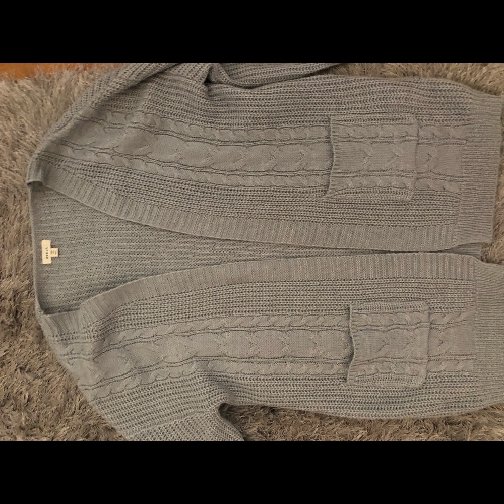 Gray cardigan